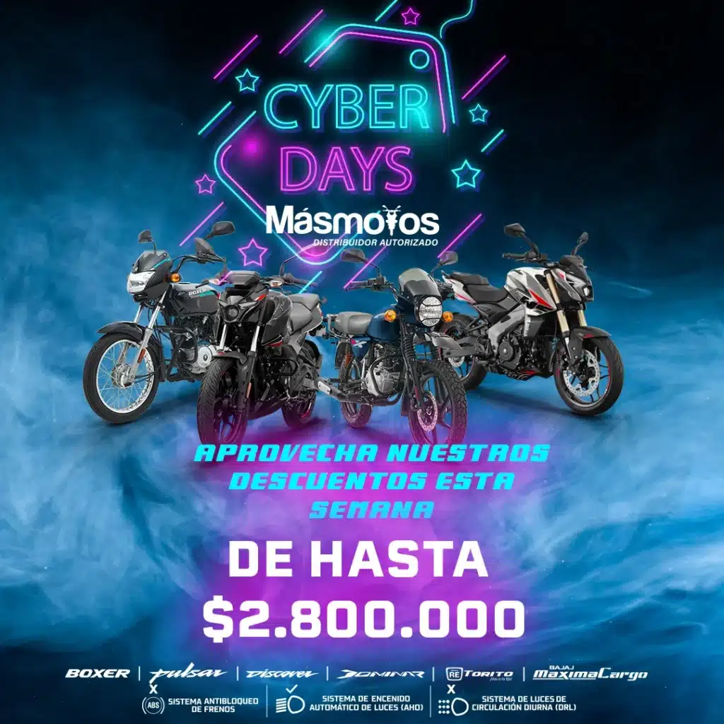 CYBERDAY MÁSMOTOS BAJAJ PULSAR BOXER DOMINAR